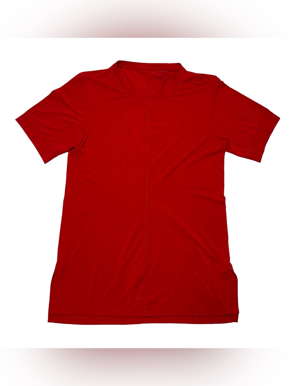 Nike Men's Dri-FIT Yoga Slim Fit Short-Sleeve Shirt Redstone/Chile Red Size S